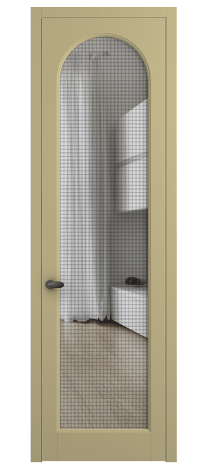 Межкомнатная дверь Palazzo 6804 Матовый белоснежный Mesh silver Цена 126599 ₽ | Volhovec