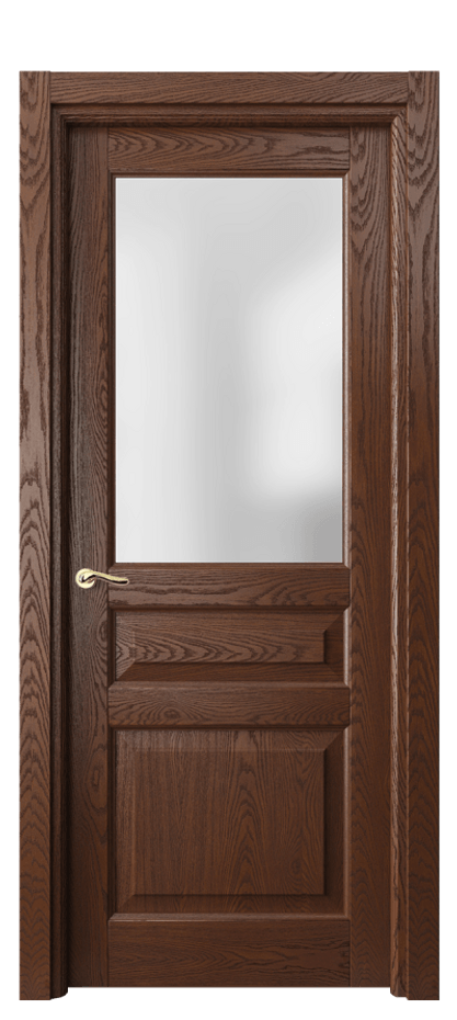 Межкомнатная дверь Lignum 0710 Дуб коньячный брашированный Сатинированное стекло Цена 112799 ₽ | Volhovec
