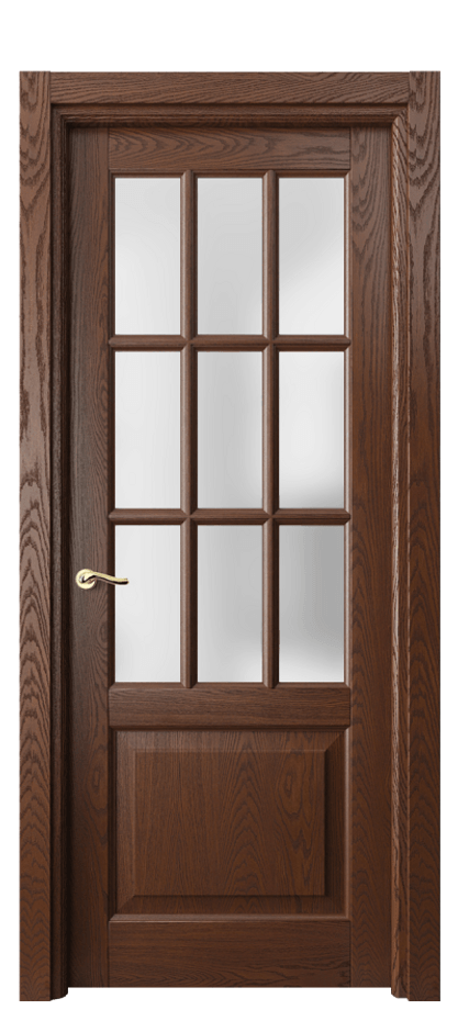 Межкомнатная дверь Lignum 0748 Дуб коньячный брашированный Сатинированное стекло Цена 130559 ₽ | Volhovec