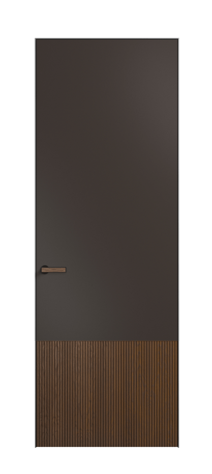 Межкомнатная дверь Velvet 8202 Дуб каштановый матовый - Матовый антрацит. Цена 123129  | Volhovec