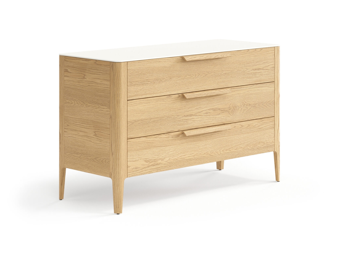 Комод Piega 3 ящика дуб соломенный матовый