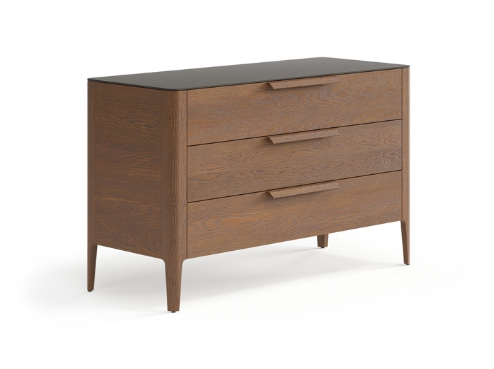 Мебель Комод Пьега 3 ящика. Цвет Дуб каштановый матовый. Материал Массив дуба матовый. Коллекция Комод Пьега 3 ящика. Картинка.