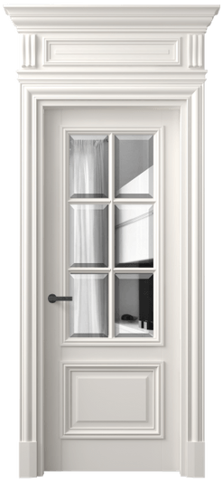 Дверь межкомнатная 7312 БПБЛ ДВ ЗЕР Ф. Цвет Бук пудровый белый. Материал Массив бука эмаль. Коллекция Antique. Картинка.