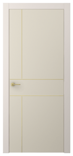 Дверь межкомнатная АКП 4209 ПЭСБ. Цвет ПЭТ светло-бежевый. Материал ПЭТ. Коллекция Фридом. Картинка.
