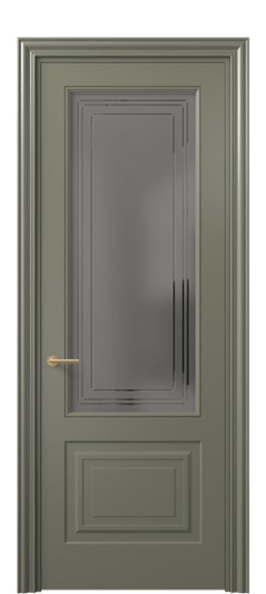 Межкомнатная дверь 8452 МОТ Серый сатин с гравировкой. Цвет Матовый оливковый тёмный. Материал Гладкая эмаль. Коллекция Mascot. Фото. Дверь межкомнатная 8452 МОТ Серый сатин с гравировкой. Цвет Матовый оливковый тёмный. Материал Гладкая эмаль. Коллекция Mascot. Картинка.