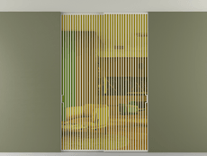 Перегородка Формато внутри проёма скрытое крепление в потолок 2 створки