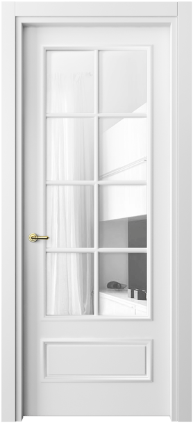 Межкомнатная дверь 8112 МБЛ Прозрачное стекло. Цвет Матовый белоснежный. Материал Гладкая эмаль. Коллекция Paris. Фото. Дверь межкомнатная 8112 МБЛ Прозрачное стекло. Цвет Матовый белоснежный. Материал Гладкая эмаль. Коллекция Paris. Картинка.